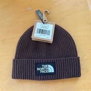 NWT The North Face Box Logo Beanie - Coal Brown